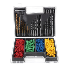 24pcs/300pcs 2-10mm HSS Twist Drill Bit Set Metric Wall Plugs Impact Wood Working Tool With Case