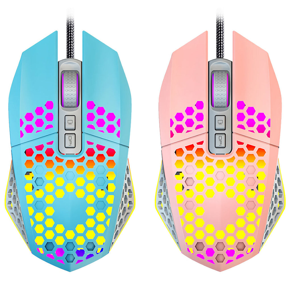 Wired Gaming Mouse 8000DPI 7 Buttons Honeycomb Hollow RGB Backlight Home Office Business Gaming Mouse for Desktop Computer Laptop PC