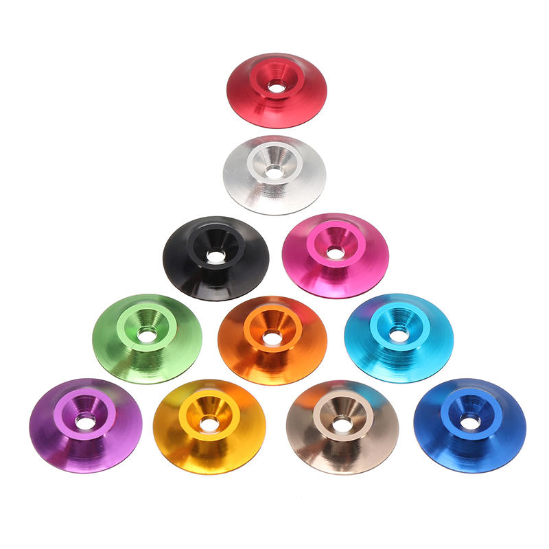 10cs M3 Countersunk Conical Grommet Gasket Washer Spacer Multi-color