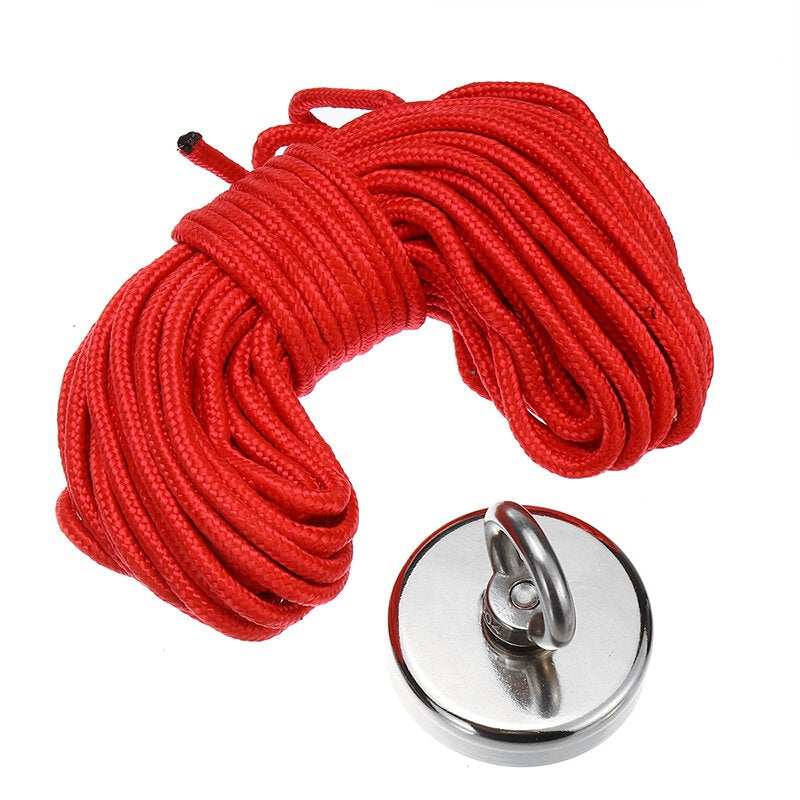 D80mm 400KG Strong Powerful Neodymium Recovery Magnet Salvage Tool Recovery Fishing Kits with 10m Rope