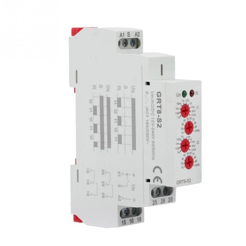 Mini Timer Relay Asymmetric Cycle Timer ON/OFF Repeat Cycle Time Relay,230V AC/DC 12-240V