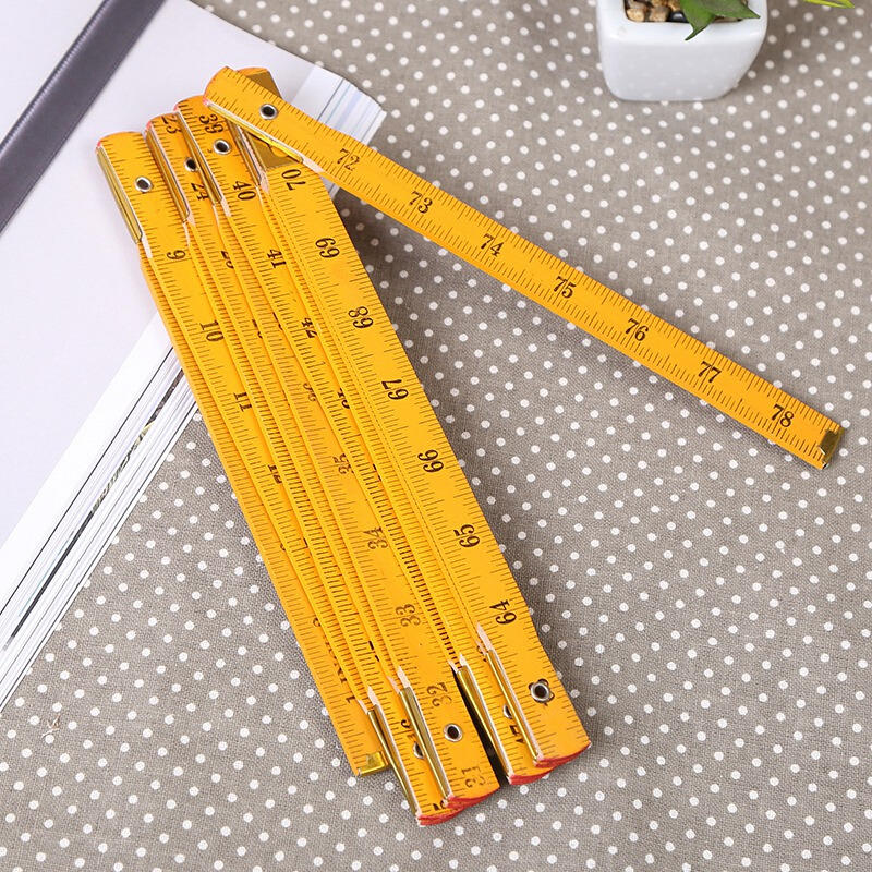 Portable Wooden Folding Ruler 1M/2M Multifunctional Painting Drawing Measuring Instrument Model Template Ruler Carpenter Measuring Tools