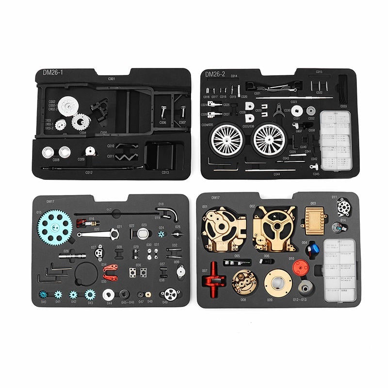 Car Model Single Cylinder Engine Aluminum Alloy Model Gift Collection Toys