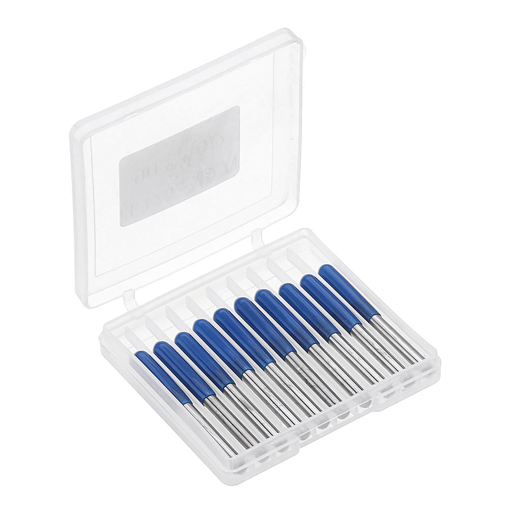 10pcs 3.175mm Shank 90 Degree 0.1/0.2/0.3mm Tip Engraving Bit CNC Tool