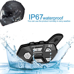 2pcs Bluetooth Intercom 2 Rider FM Motorcycle Bluetooth Helmet Intercom 1000M MOTO Interphone Helmet Headsets
