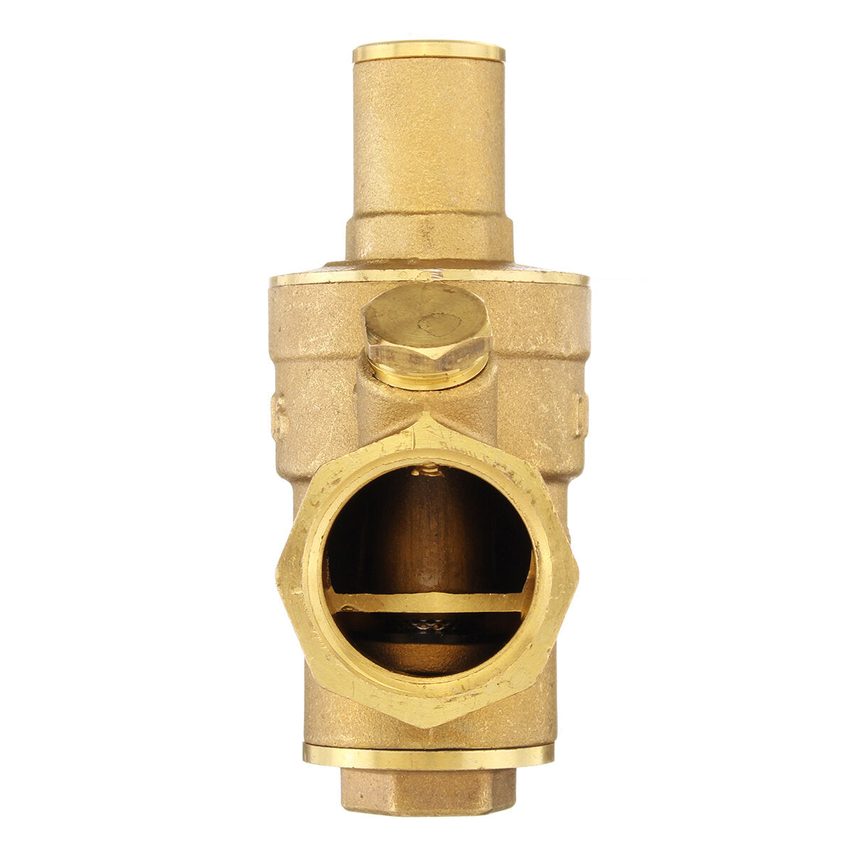 3/4" Adjustable Brass Water Pressure Regulator Reducer with Gauge Meter