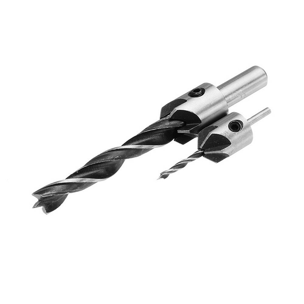7pcs HSS 5 Flute Countersink Drill Bit Set Reamer 3-10mm Chamfer Drill Bits