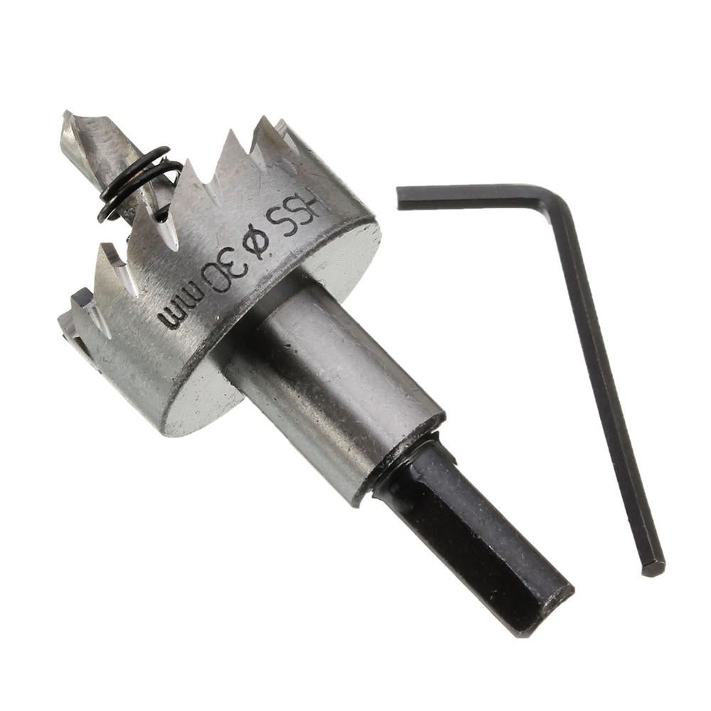 5pcs 16-30mm Hole Saw Cutter Drill Bit Set HSS Sheet Metal Reamer with Wrench