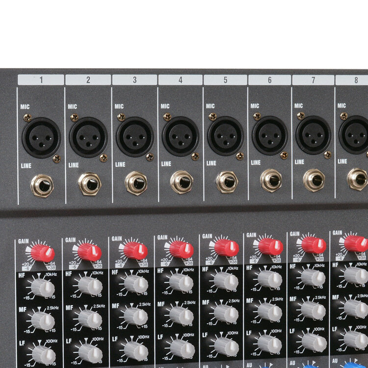 12 Channel Bluetooth Digital Microphone Sound Mixer Console Professional Karaoke Audio Amplifier With USB