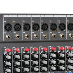 12 Channel Bluetooth Digital Microphone Sound Mixer Console Professional Karaoke Audio Amplifier With USB