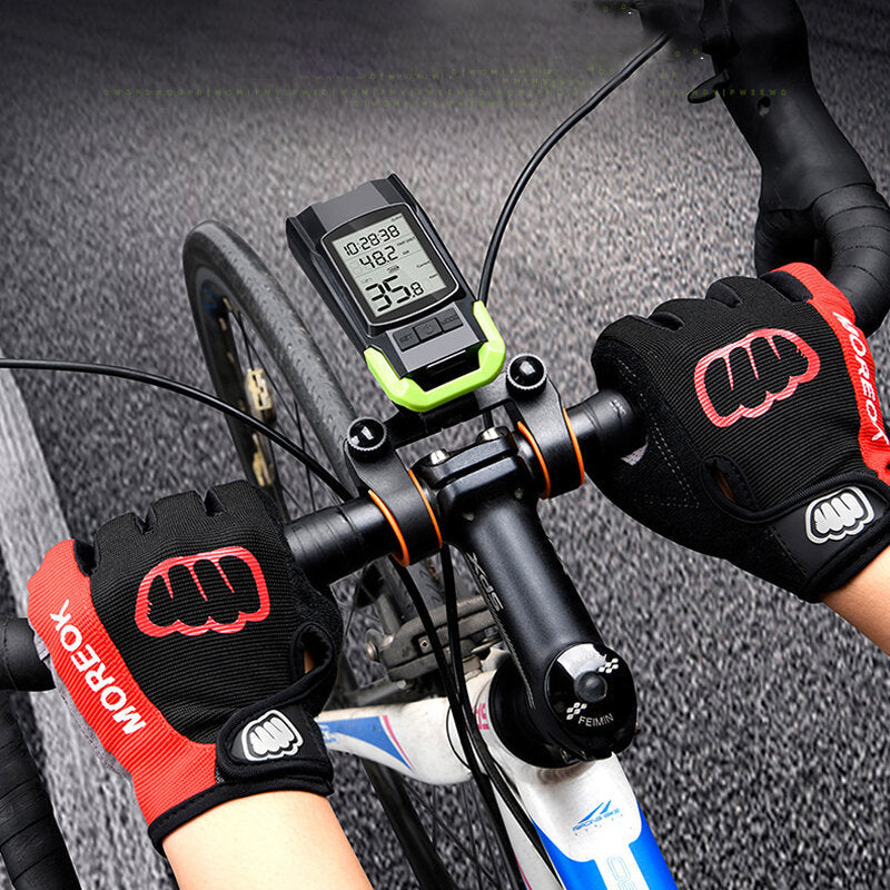 3-in-1 Bicycle Speedometer Wireless USB Rechargeable Double T6 LED Bike Light Bike Computer with Alarm Horn