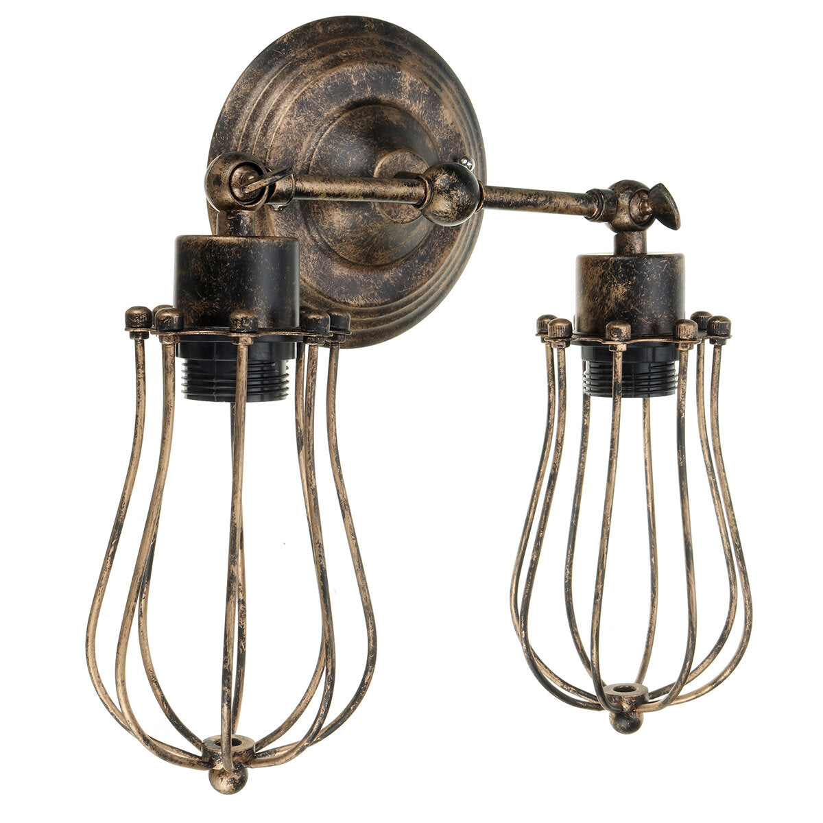 Industrial Wall-mounted Metal Cage Wall Sconce Lampshade Light Shade Without Bulb
