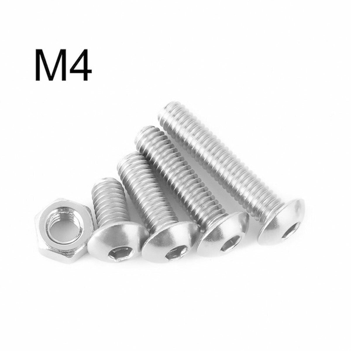 500pcs Stainless Steel Hex Socket Cap Head Bolts Screw Nuts Kits M3 M4 M5
