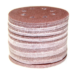125MM 8 Holes Hook Loop Sanding Discs Orbit Sandpaper Mat 60/80/100/120/240Grit