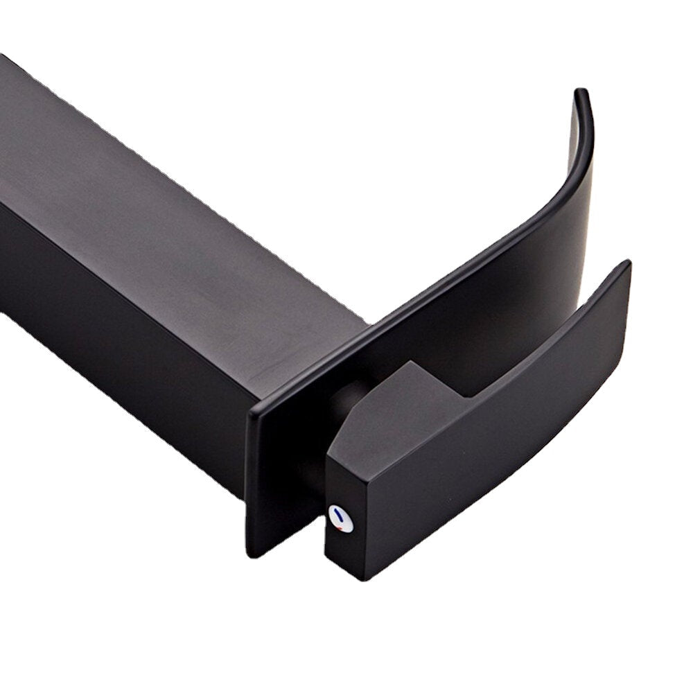 Waterfall Black Bathroom Basin Faucet Single Lever Hole Hot And Cold Washing Tap