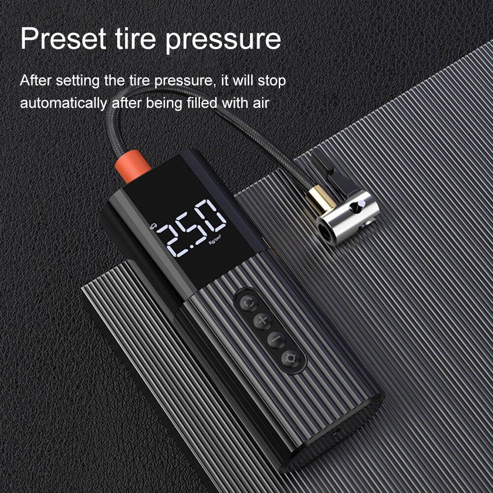 Portable Tire Pump Mini Handheld Air Compressor Car Inflatable Pump With LED Lighting 12V 150 PSI Mini Compressor