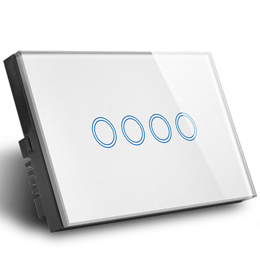 Smart Home Touch Switch WiFi APP Control Lamp Switch Crystal Glass Switch Compatible With Alexa Google Assistant 1000W 3 Gang 1 Way