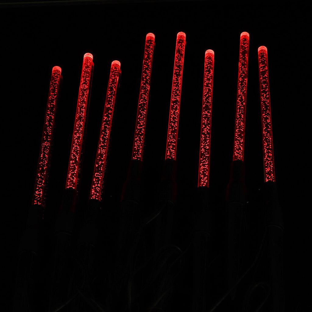 8pcs Solar Light LED Bubble Tubes Outdoor Path Garden Lights Plastic Rechargeable