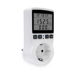EU Plug Intelligent AC Power Meter Wattmeter Socket Billing Socket Power Monitor Overload Alarm