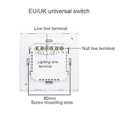 Dimmer Switch EU Standard Smart Touch Switch Compatible with Alexa Google Home WiFi+RF433