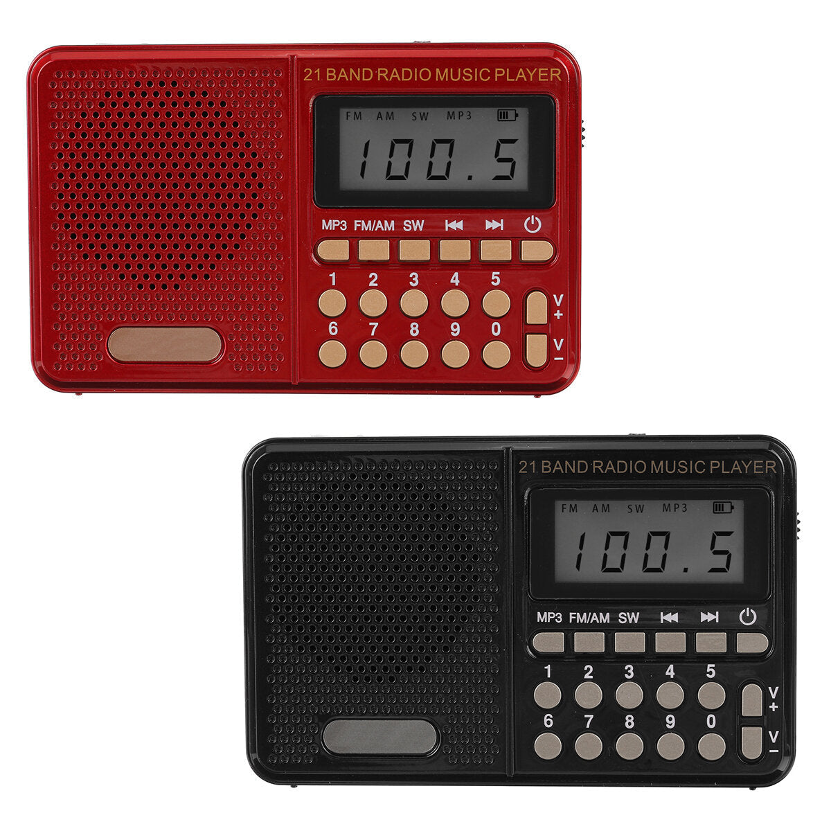 Portable Retro Radio LED Display Speaker MP3 Player FM TF Card U Disk AUX Mini