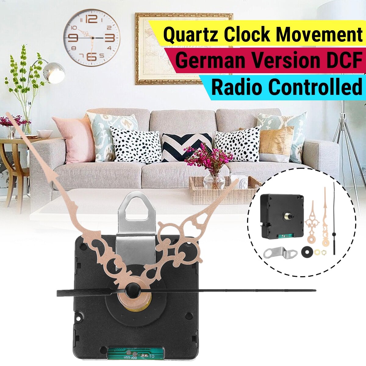 European Region Quartz Clock Movement Radio Controlled