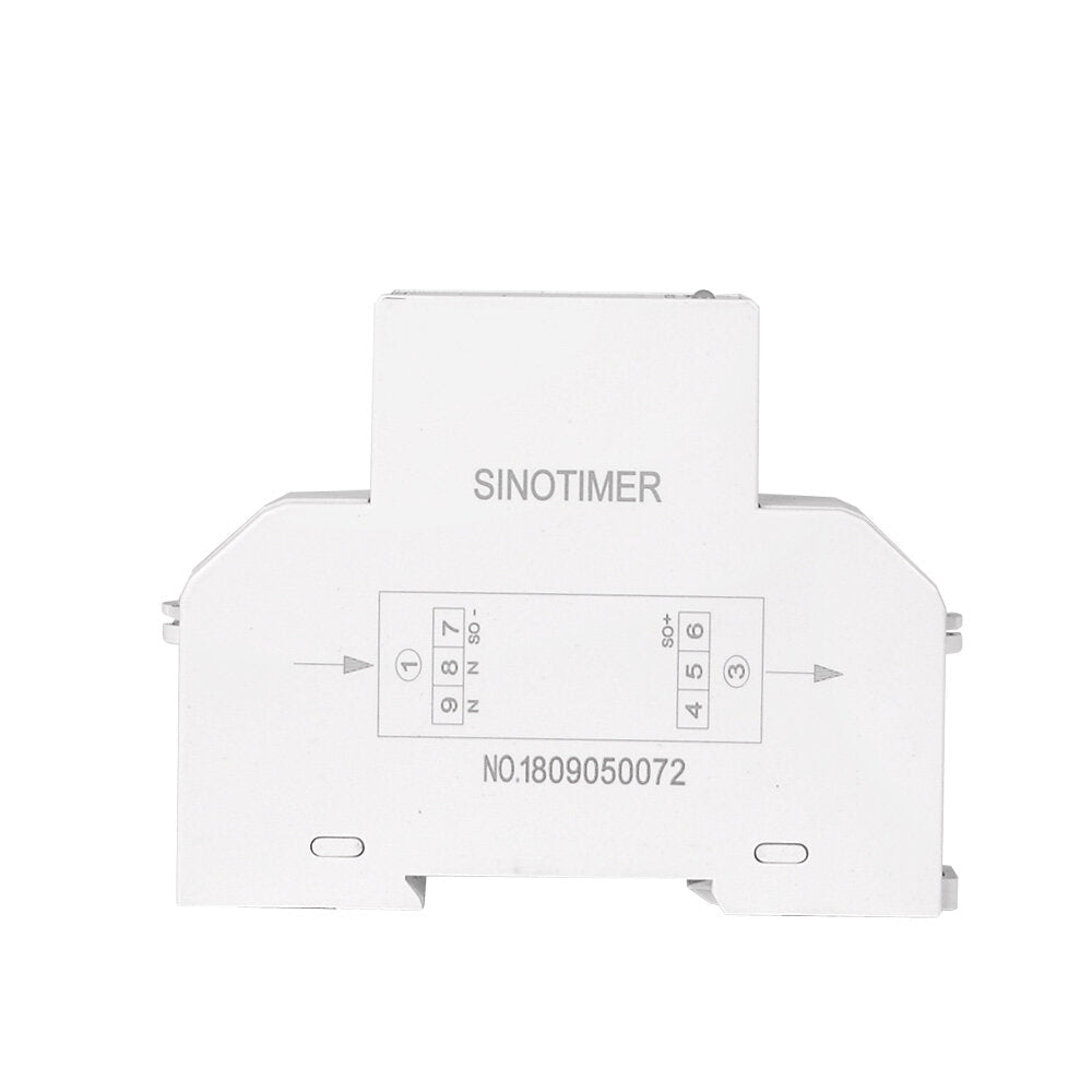 AC 230V 5-100A Power Meter Household Heavy Load Single Phase 2 Wire Wattmeter LCD Digital With Backlight Display DIN Rail