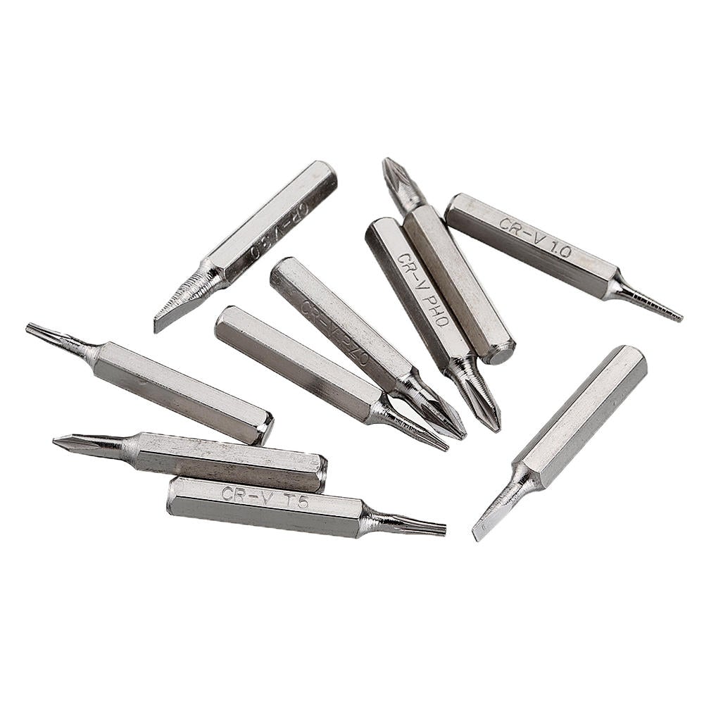 10pcs 4mm CR-V Screwdriver Bit Set Phillips Slotted Torx Batch Head Bit Mobile Phone Repair Tool