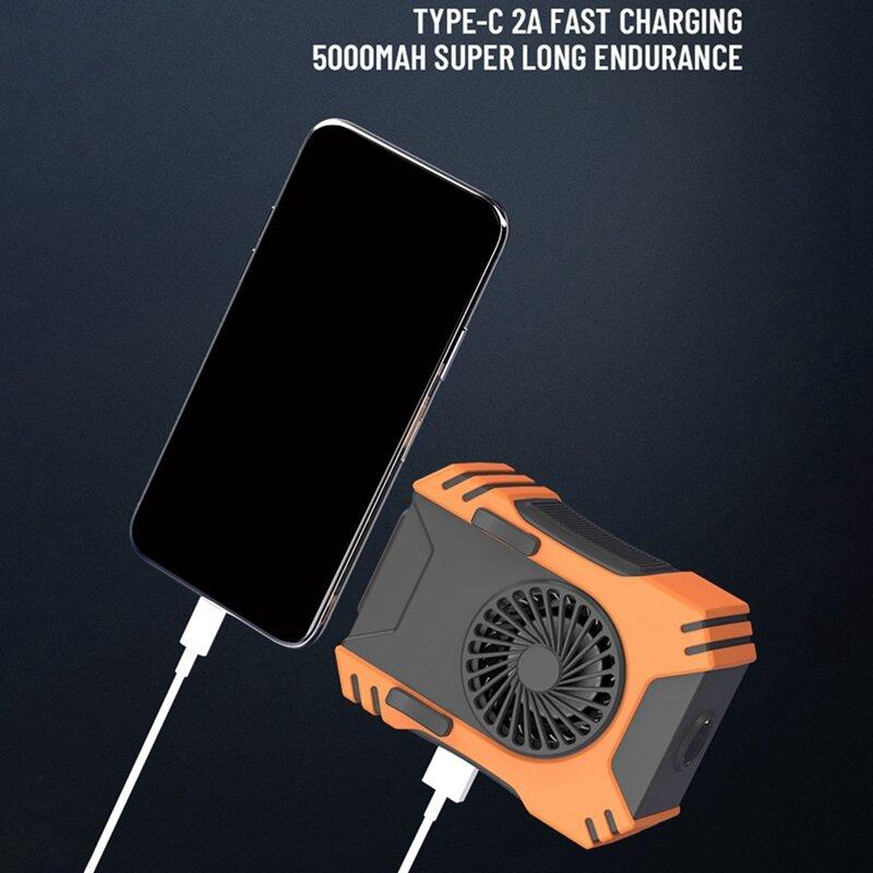 Portable Mini Mute Desktop Fan Wireless Folding Telescopic Floor 3 Gear 140Wide Angle Shaking USB Rechargeable with 7200mAh Battery for Home Office