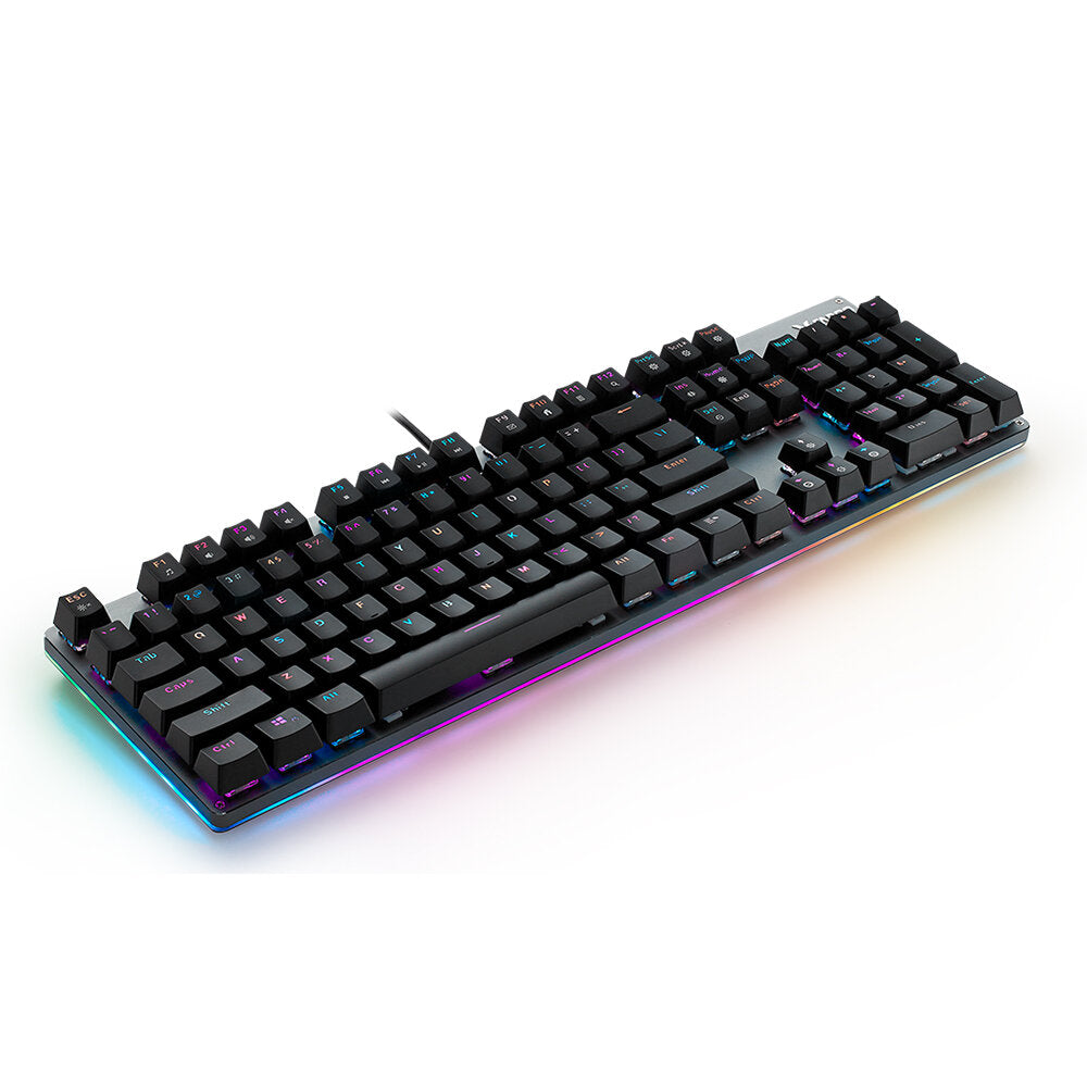 Wired Mechnaical Keyboard 104 Keys Silver Switch Waterproof RGB Backlit Gaming Keyboard for Gaming PC Laptops