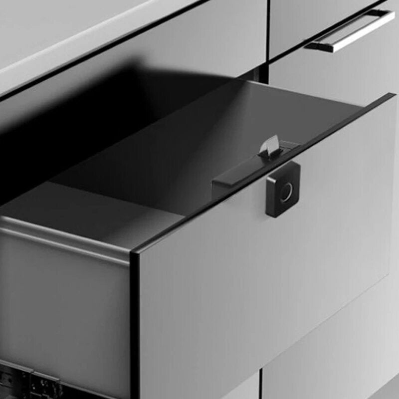 Smart Fingerprint Drawer Lock Black Clothes Storage Smart Fingerprint Drawer Lock Black Wardrobe