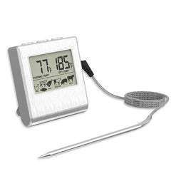 Barbecue Thermometer with Probe LED Display Electronic Food Thermometer