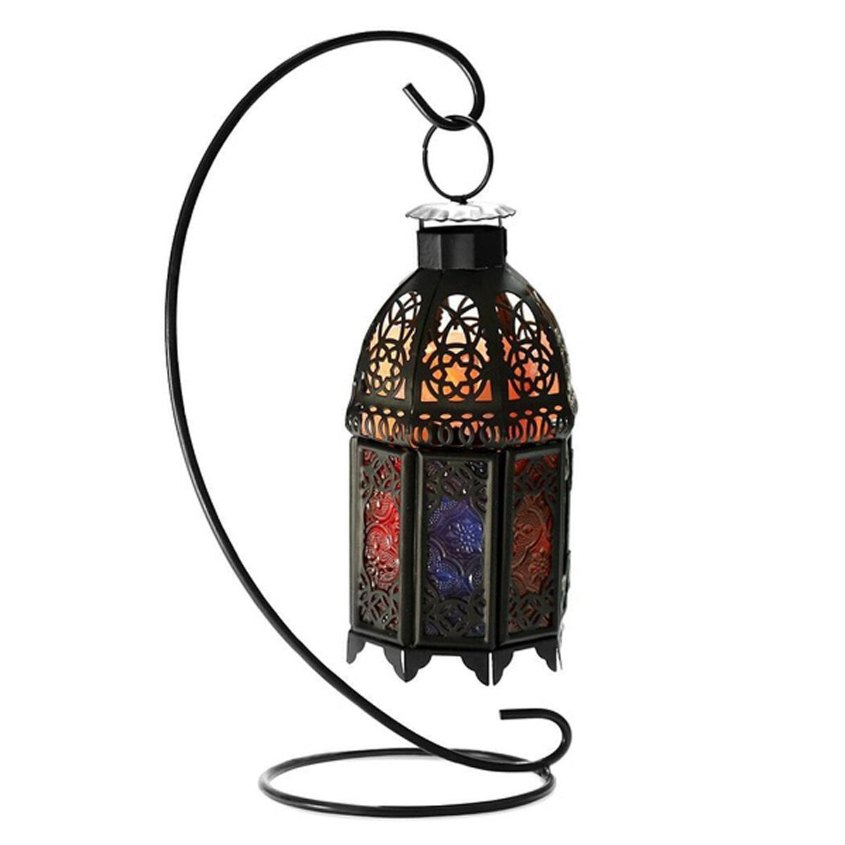 Iron Frame Natural Crystal Salt Rock Lamp Air Purifier Desk Night Light