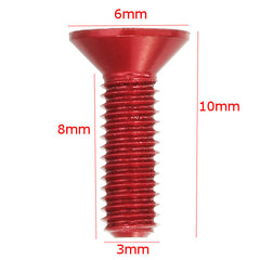 10pcs M3x10mm Countersunk Hex Socket Screw 7075 Aluminum Alloy Flat Head Metric