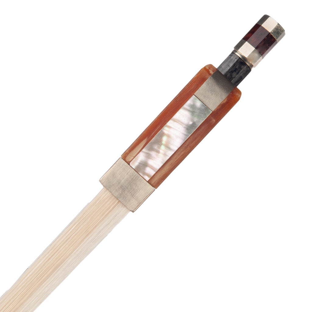 Carbon Fiber 16'' Viola Bow Grid Carbon Fiber Stick Natural Horsehair W/ Ox Horn Frog Durable Use