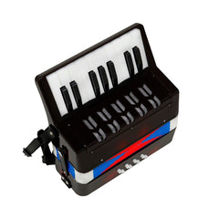 17 Key 8 Bass Accordion Musical Instrument Accordion Beginner Adult Musical Instrument Deep coffee+Red Dot Pattern Keyboard Musical Instrument Gift