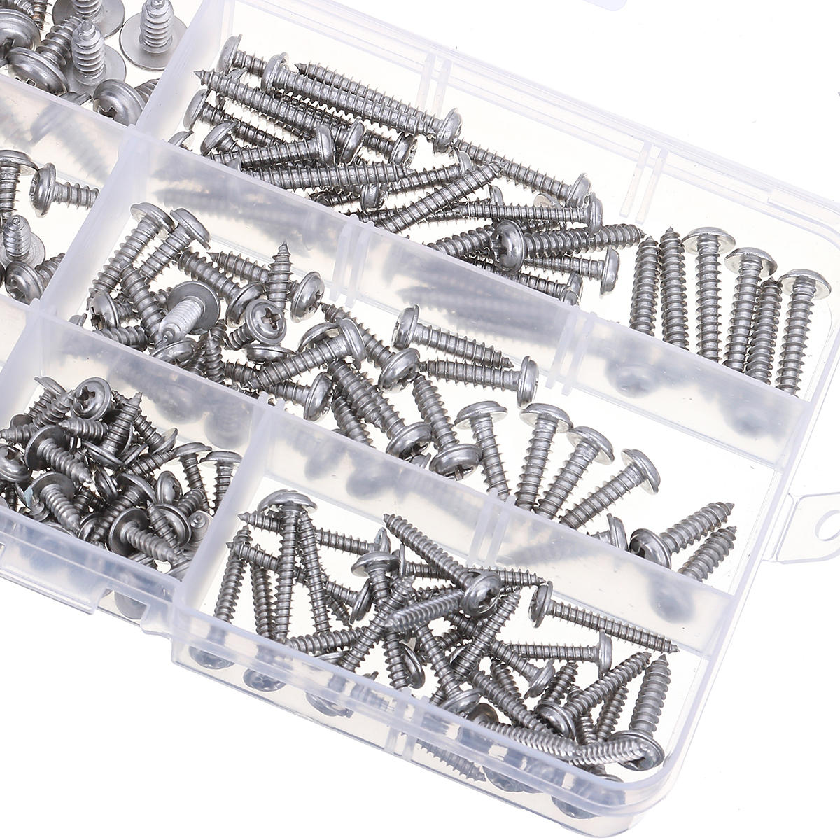 220pcs M3/M4/M5 Stainless Steel 304 Pan Head Phillip Trapper Self Trapping Screw