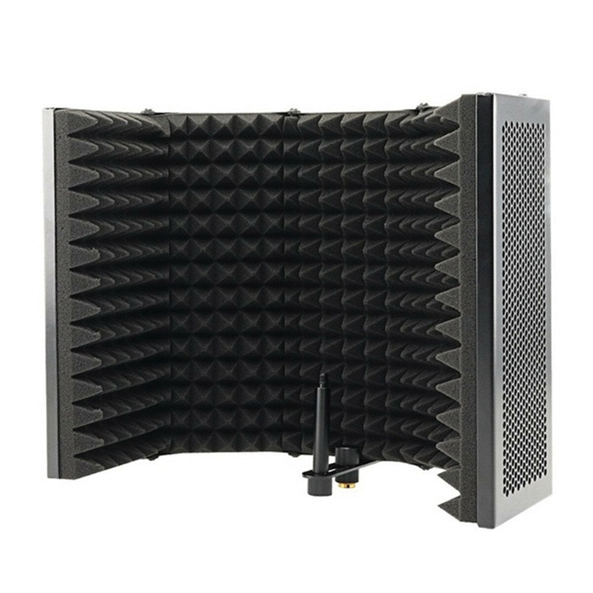 331x1060mm 5 Panels Foldable Studio Microphone Isolation Shield Acoustic Foam Sound Absorbing for Recording Live Broadcast