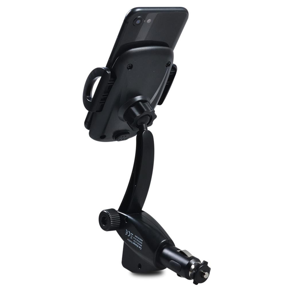 2 in 1 Universal with Dual USB Car Charger Vehicle Mobile Phone Mount Holder Stand for 5.5-9.5cm Width