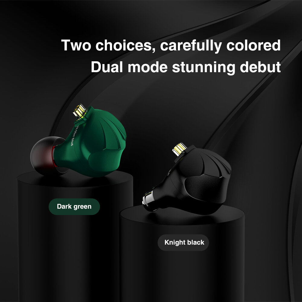 Dynamic Drivers In Ear Earphone Noise Cancelling Headphone 2Pin 0.75MM Connector for Mobile Phones PC Computer