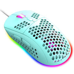 Wired Game Mouse Breathing RGB Colorful Honeycomb Hollow 12000DPI Gaming Mouse USB Wired Gamer Mice for Desktop Computer Laptop PC