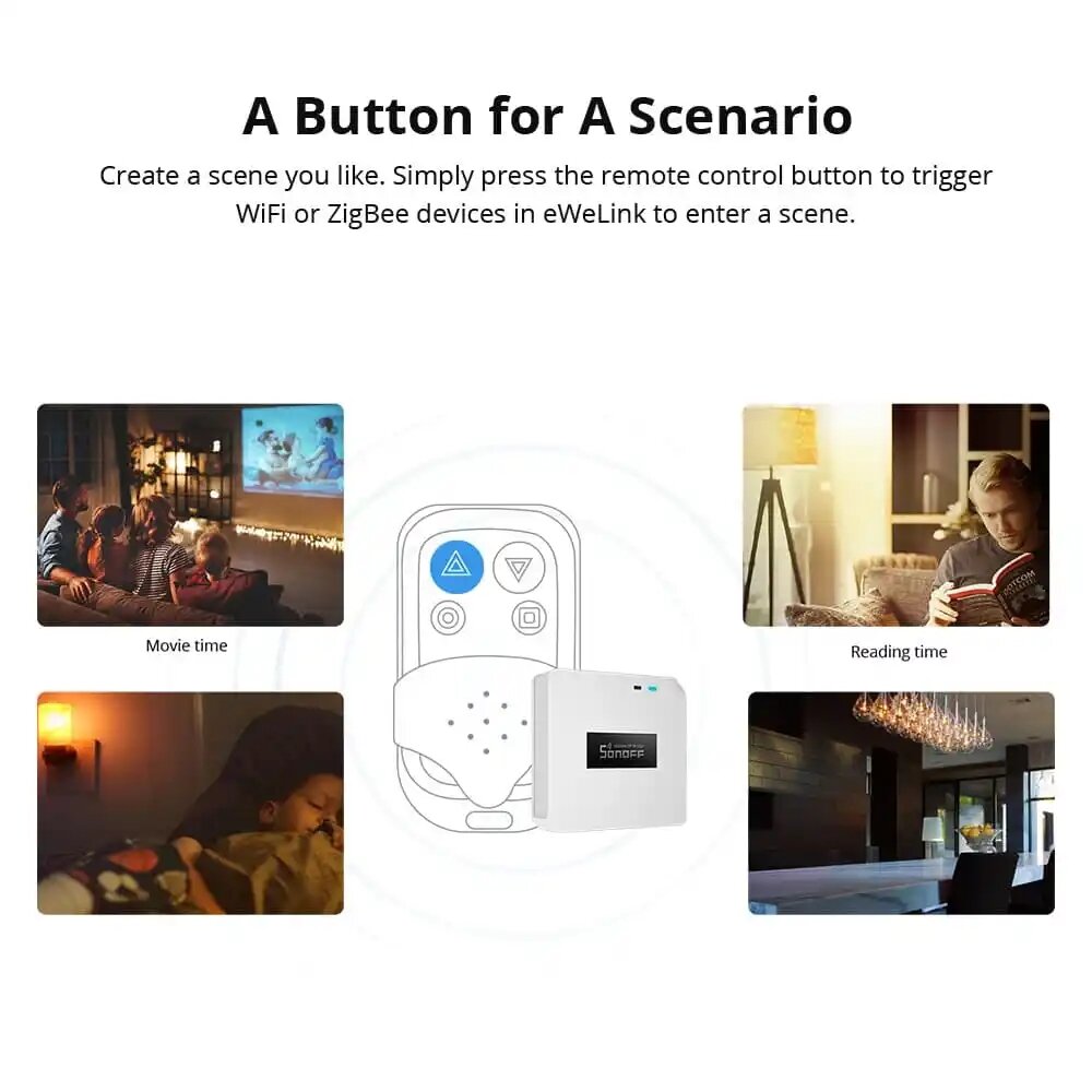 Smart 433MHz Remote to App WiFi Smart Home Automation Work for Google Home Alexa