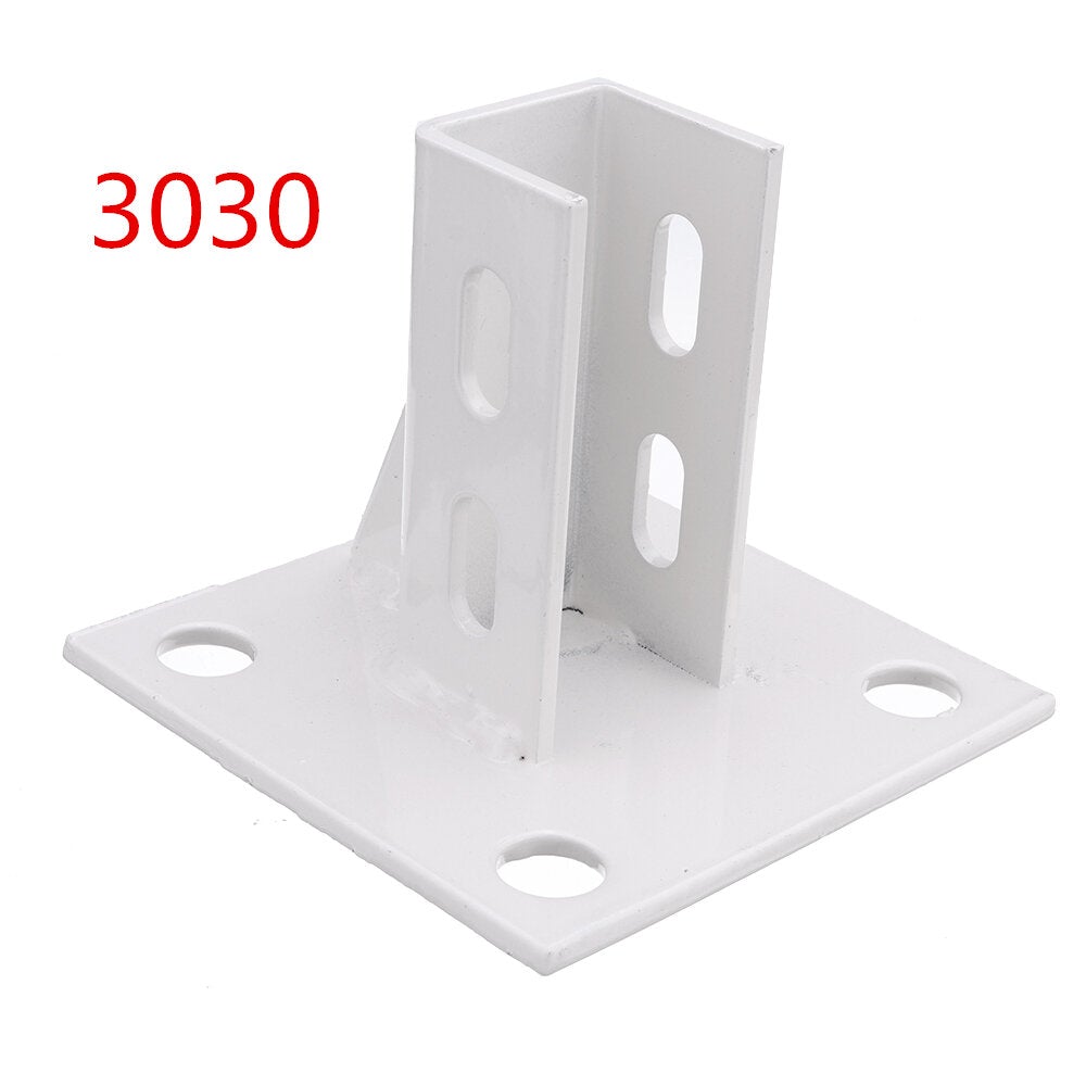 Aluminum Extrusions Square Foot Connector Cup Ground Fence Guardrail Base Accessories