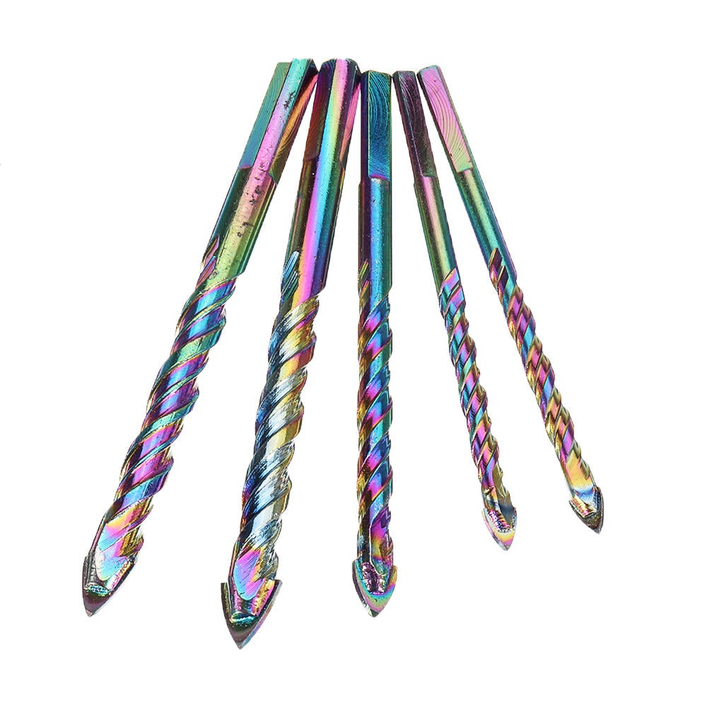 5Pcs/Set Multi-purpose Triangular Ceramic Tile Drill Bit Glass Tool for Wood Tiles Marble