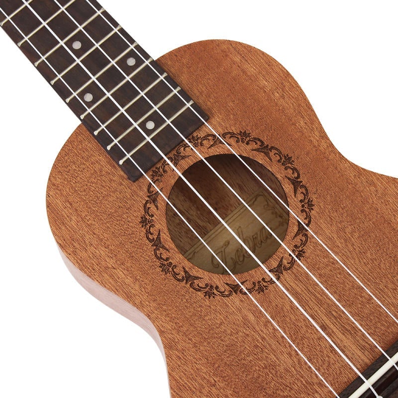 21 Inch Mahogany Ukulele Uke 15 Frets Soprano Hawaiian Guitar Musical Instrument