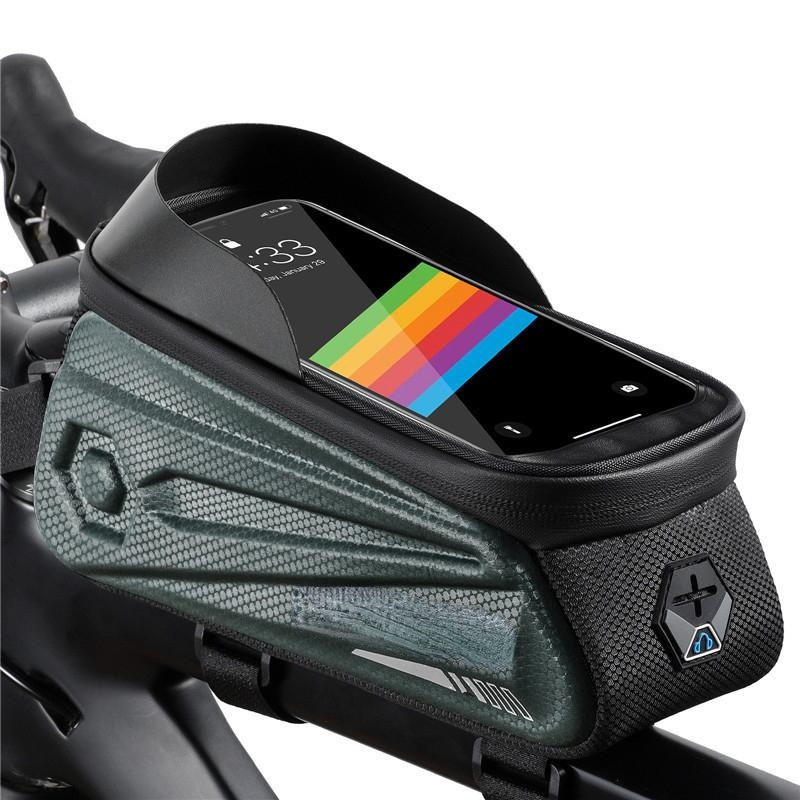 Bicycle Top Tube Phone Bag Hard Case Waterproof Headphone