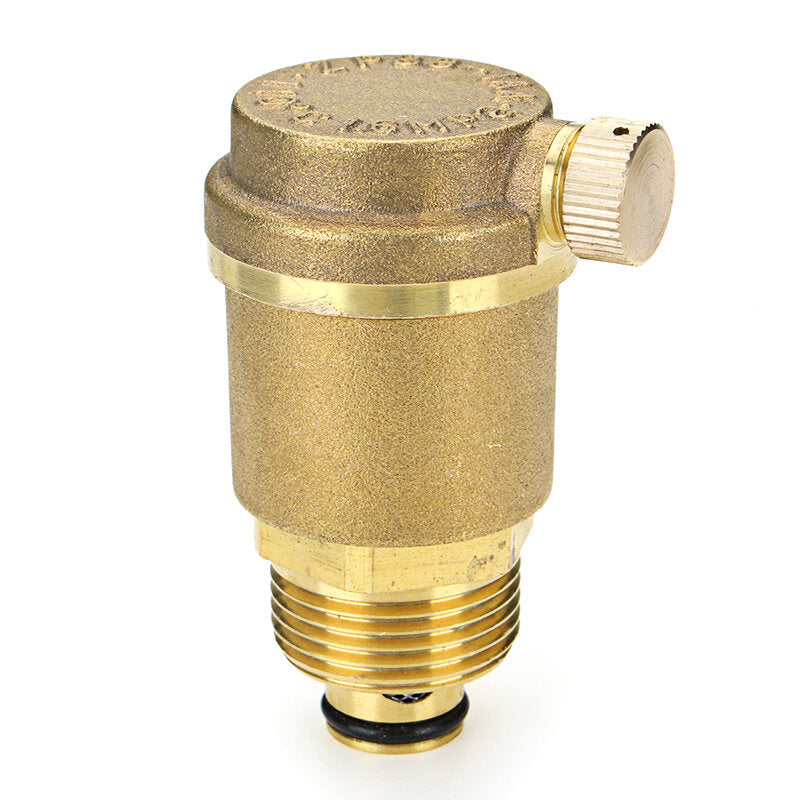 Brass Automatic Air Vent Valve Exhaust Safety Pressure Relief for Water Heater HVAC Pipeline System