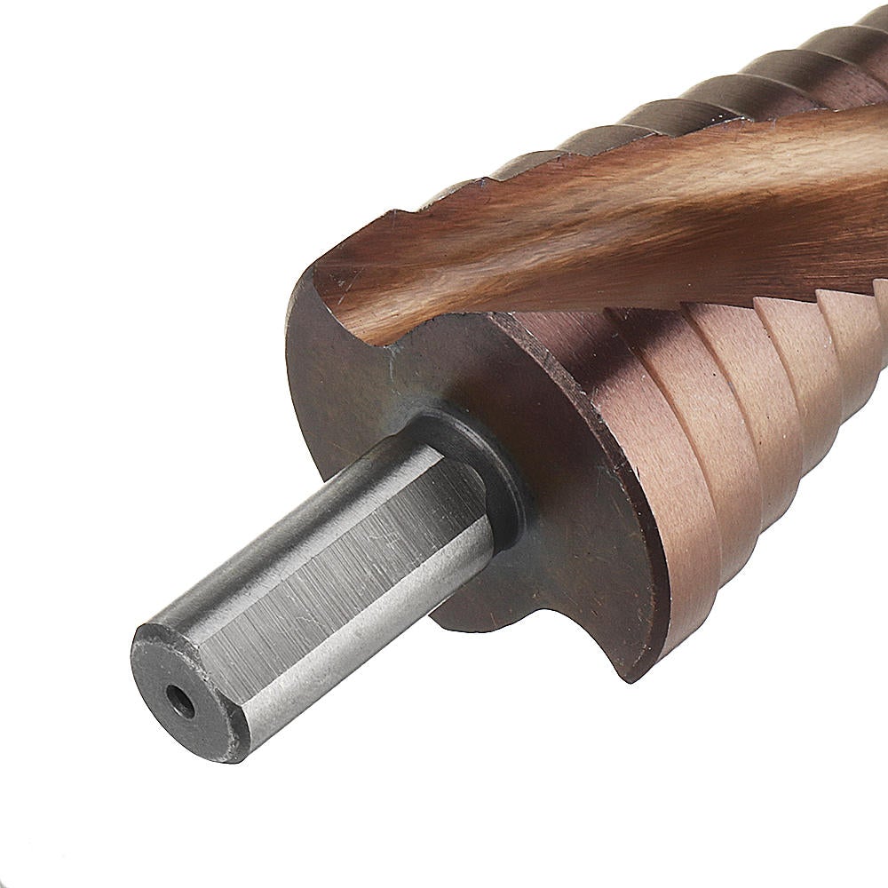 Cobalt Step Drill Bit Triangle Shank 4-12/4-20/4-32mm Spiral Flute Step Drill