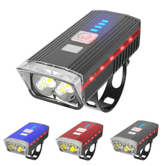 Bicycle Front Head Light 5-Modes Double XPE Ultra Bright Long Shoot Spotlight Night Cycling Warning Lamp