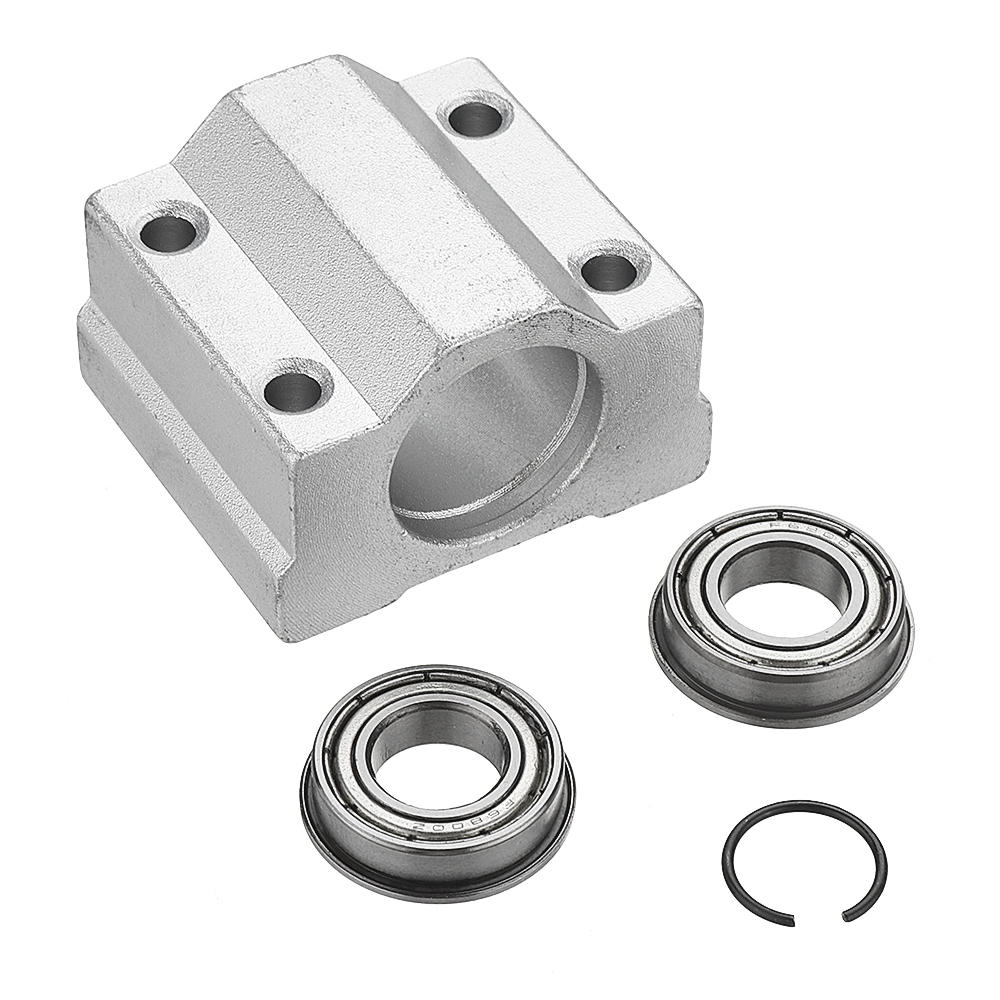 10mm Slide Bushing Block With 2 Bearings for No Power Spindle Assembly Small Lathe Accessories